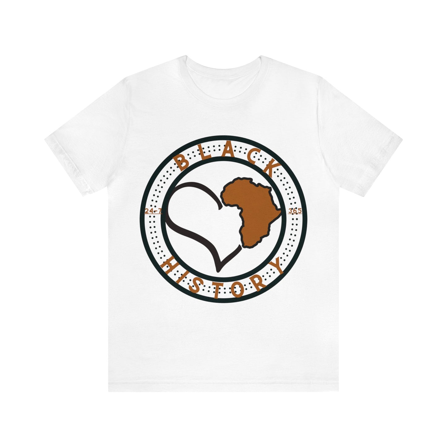 Black History Love 24-7 365 Unisex Jersey Short Sleeve Celebration Tee