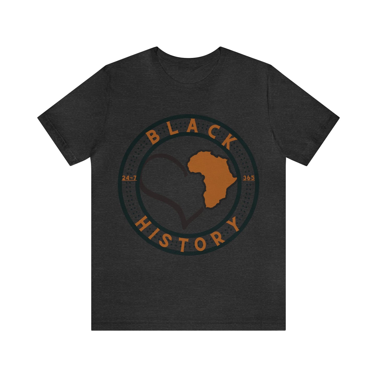 Black History Love 24-7 365 Unisex Jersey Short Sleeve Celebration Tee