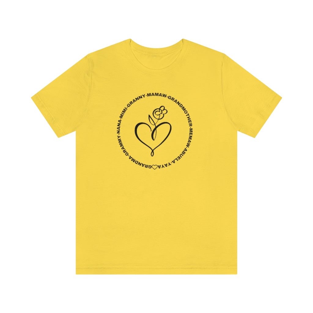 Grandmother-Abuela-Nana-Granny Appreciation Unisex Short Sleeve Tee
