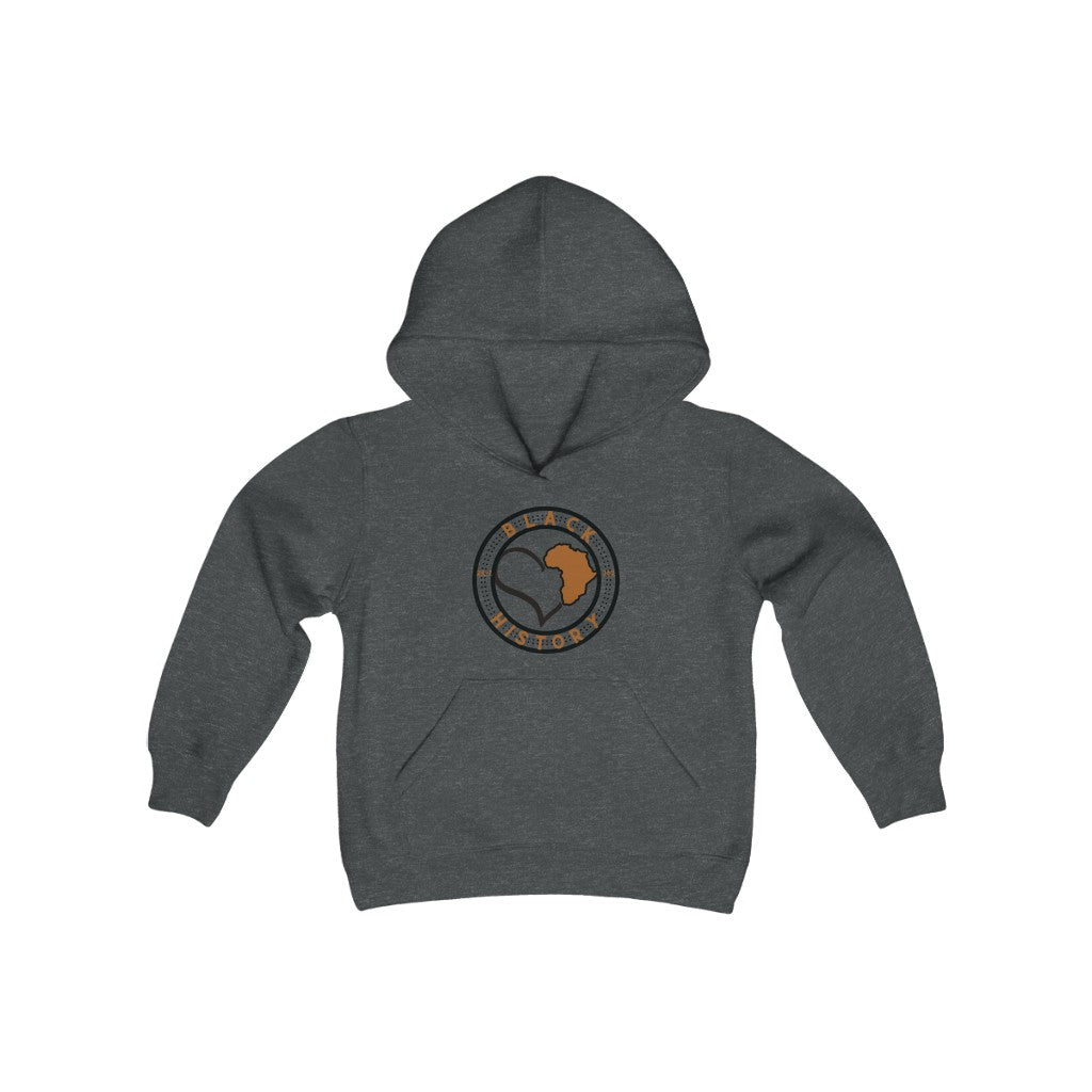 Black History Love 24-7 365 Youth Hooded Sweatshirt