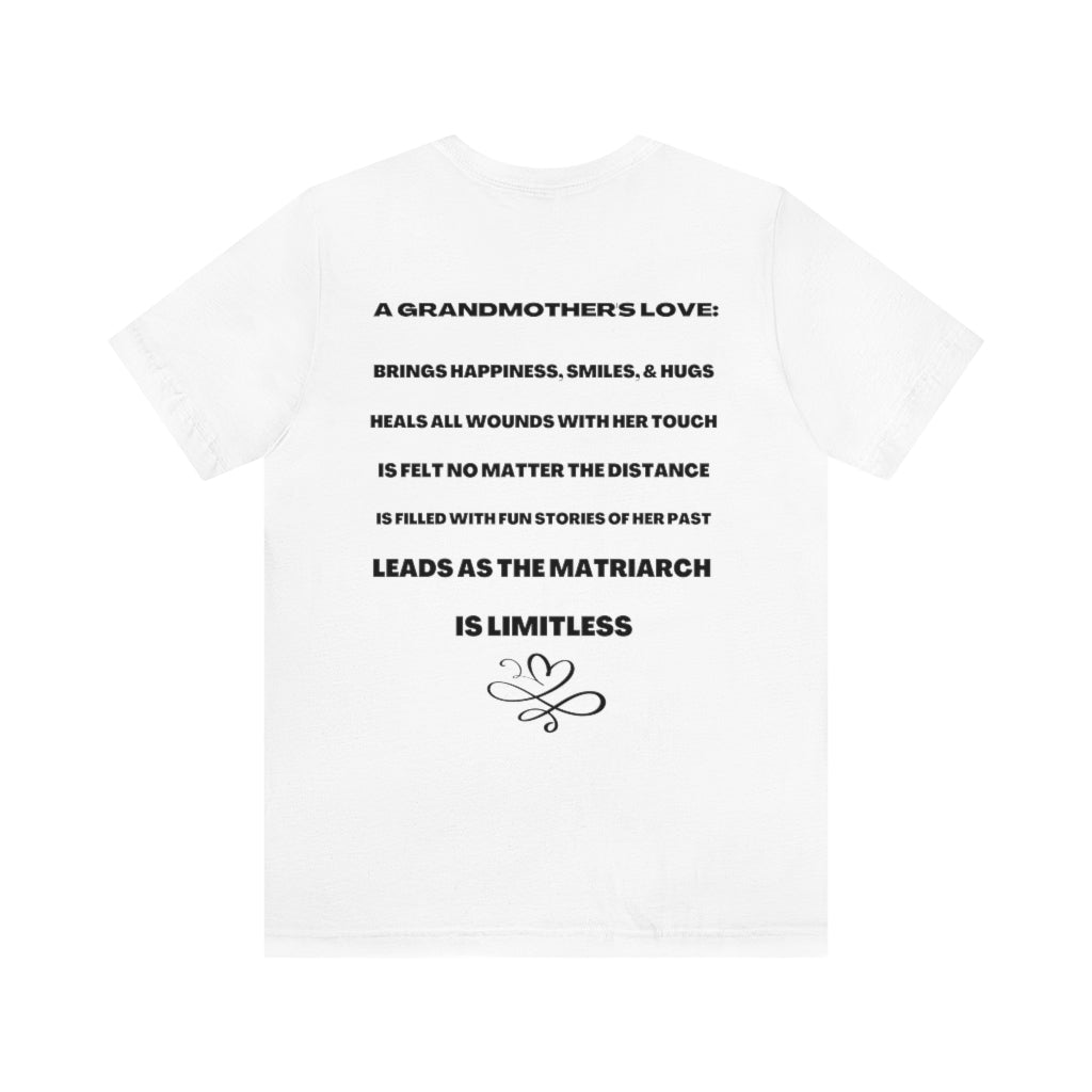 Grandmother-Abuela-Nana-Granny Appreciation Unisex Short Sleeve Tee