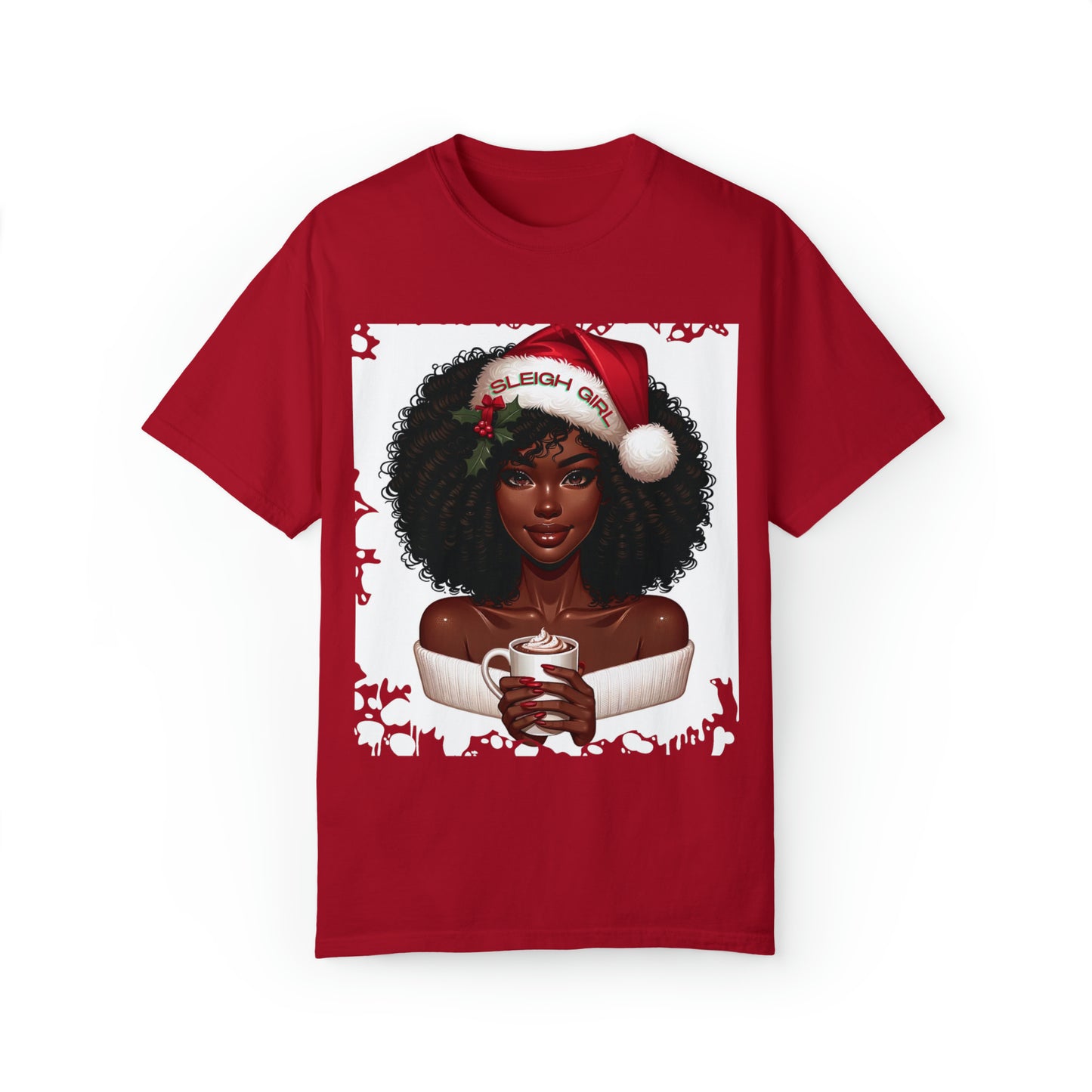 Mocha Magic:  Sleigh Girl Short Sleeve Christmas Tee