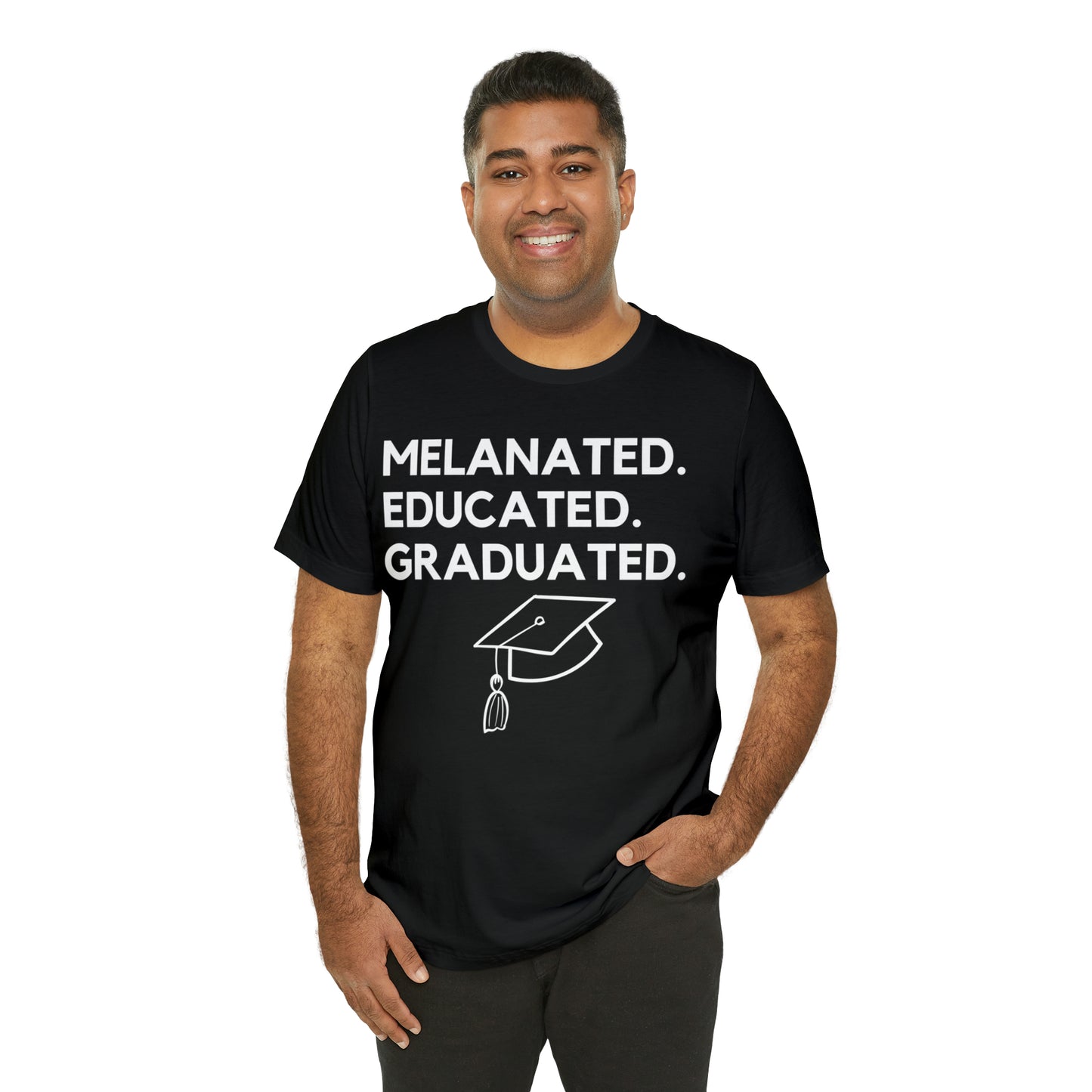 Breaking Barriers: Melanated. Educated. Graduated. Short Sleeve Tee