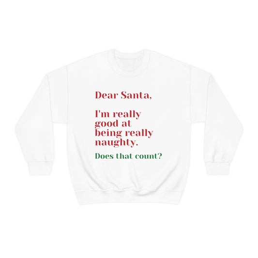 Naughty Letter To Santa Crewneck Sweatshirt