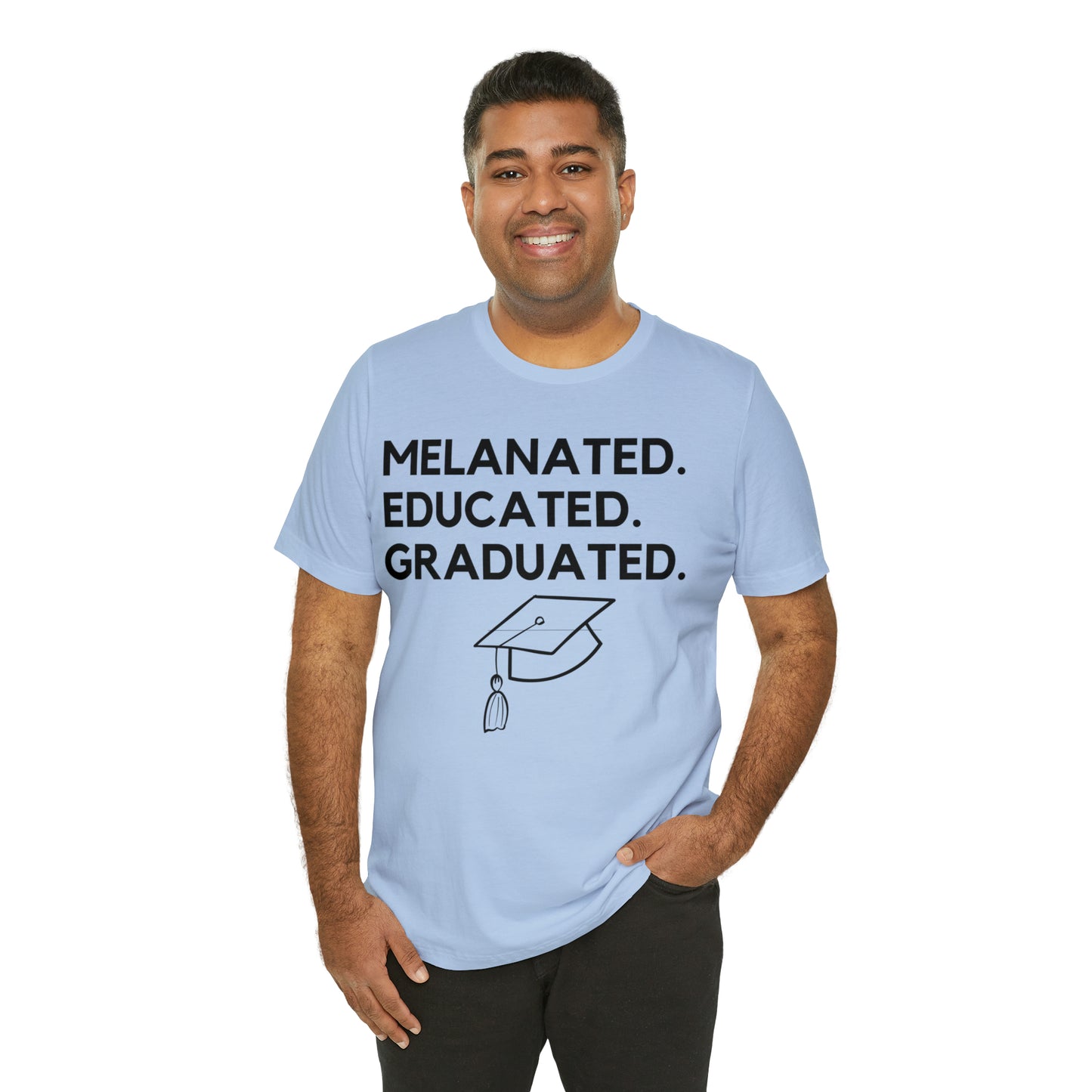 Breaking Barriers: Melanated. Educated. Graduated. Short Sleeve Tee