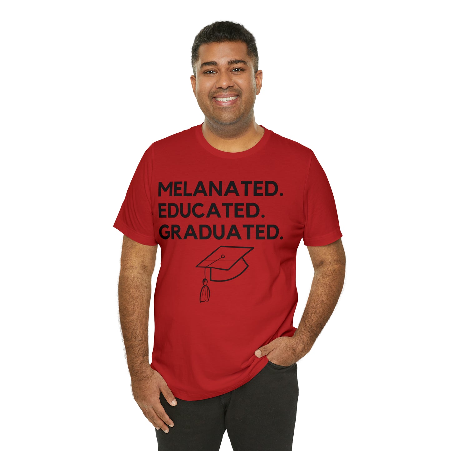 Breaking Barriers: Melanated. Educated. Graduated. Short Sleeve Tee