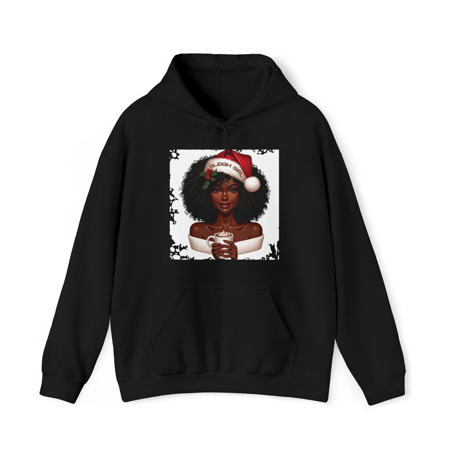 Mocha Magic: Sleigh Girl Hooded Sweatshirt