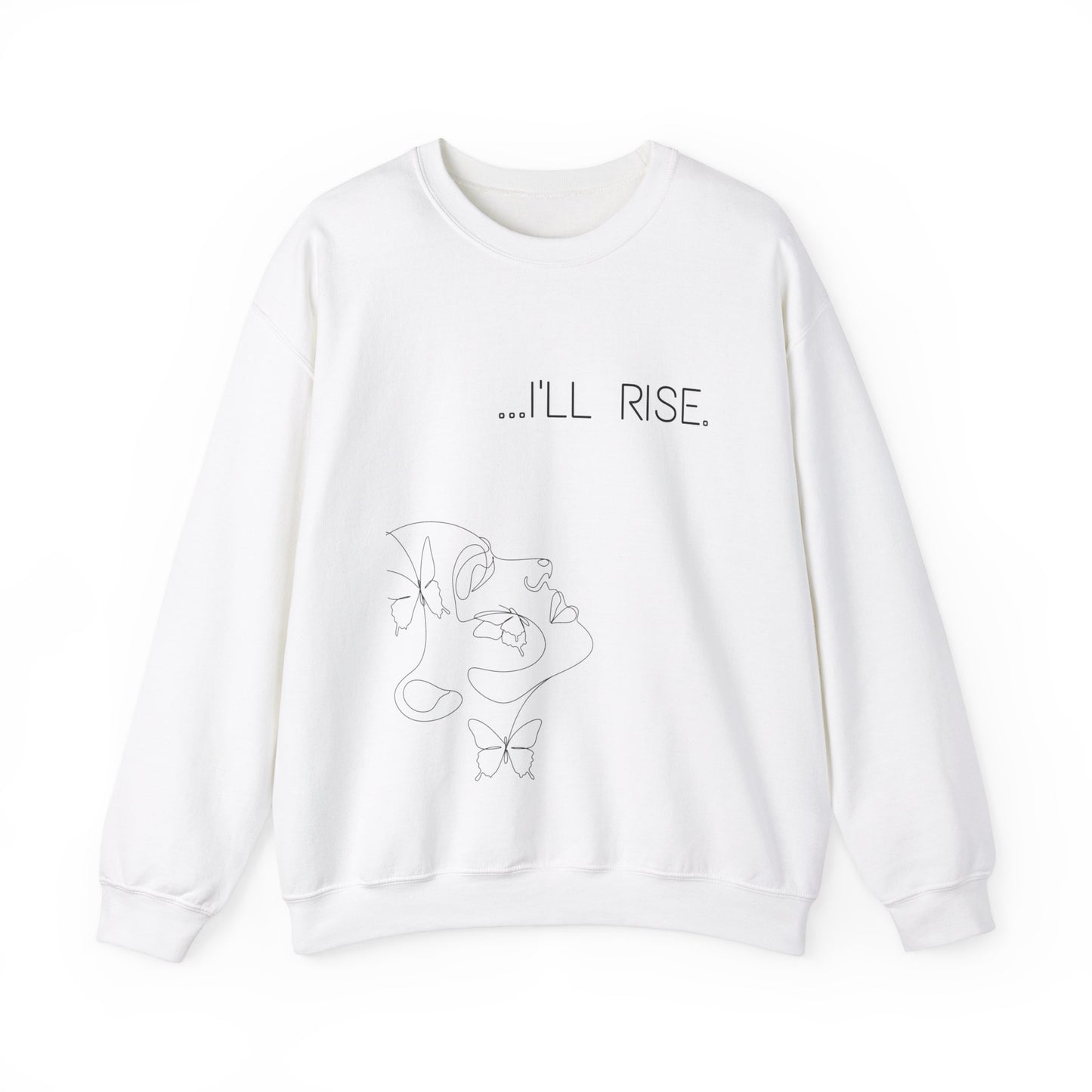 I'll Rise Butterfly Sketch Sweatshirt.