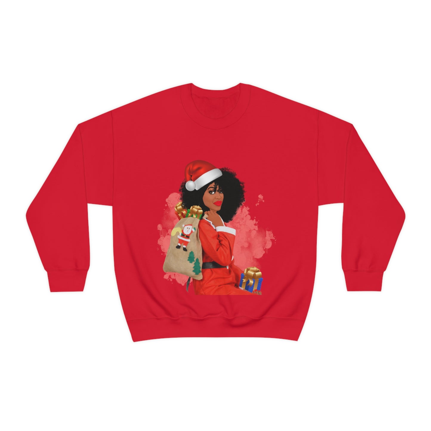 Rich Auntie Claus Cute Unisex Crewneck Sweatshirt