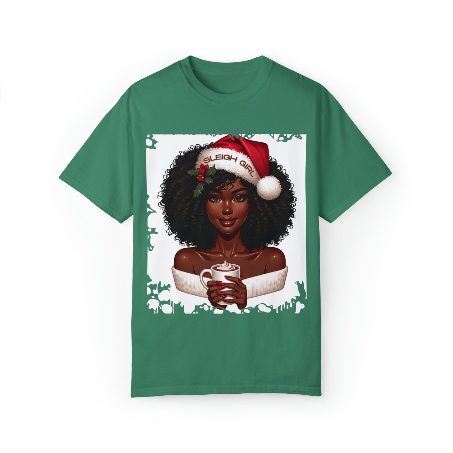 Mocha Magic:  Sleigh Girl Short Sleeve Christmas Tee