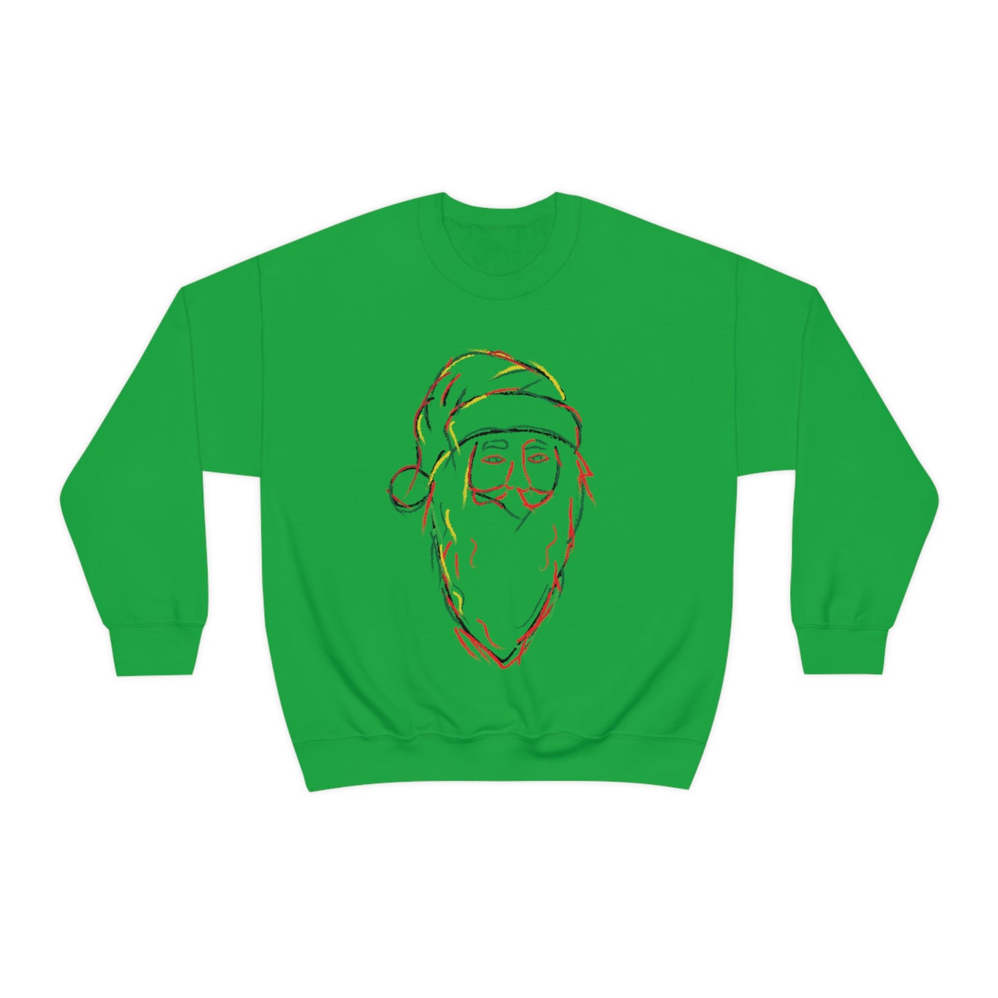 Santa Abstract Sketch Unisex Crewneck Sweatshirt