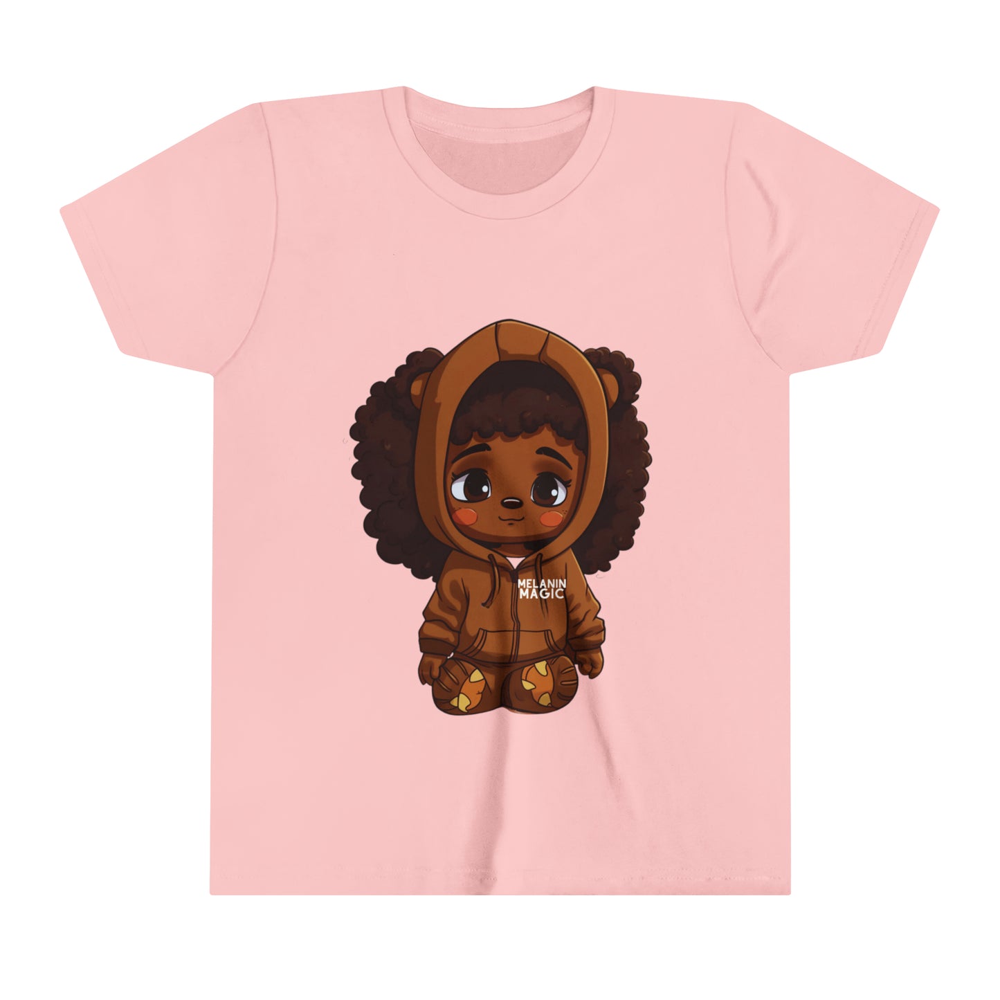 Afro Puff Girls Youth Teddy Bear Tee