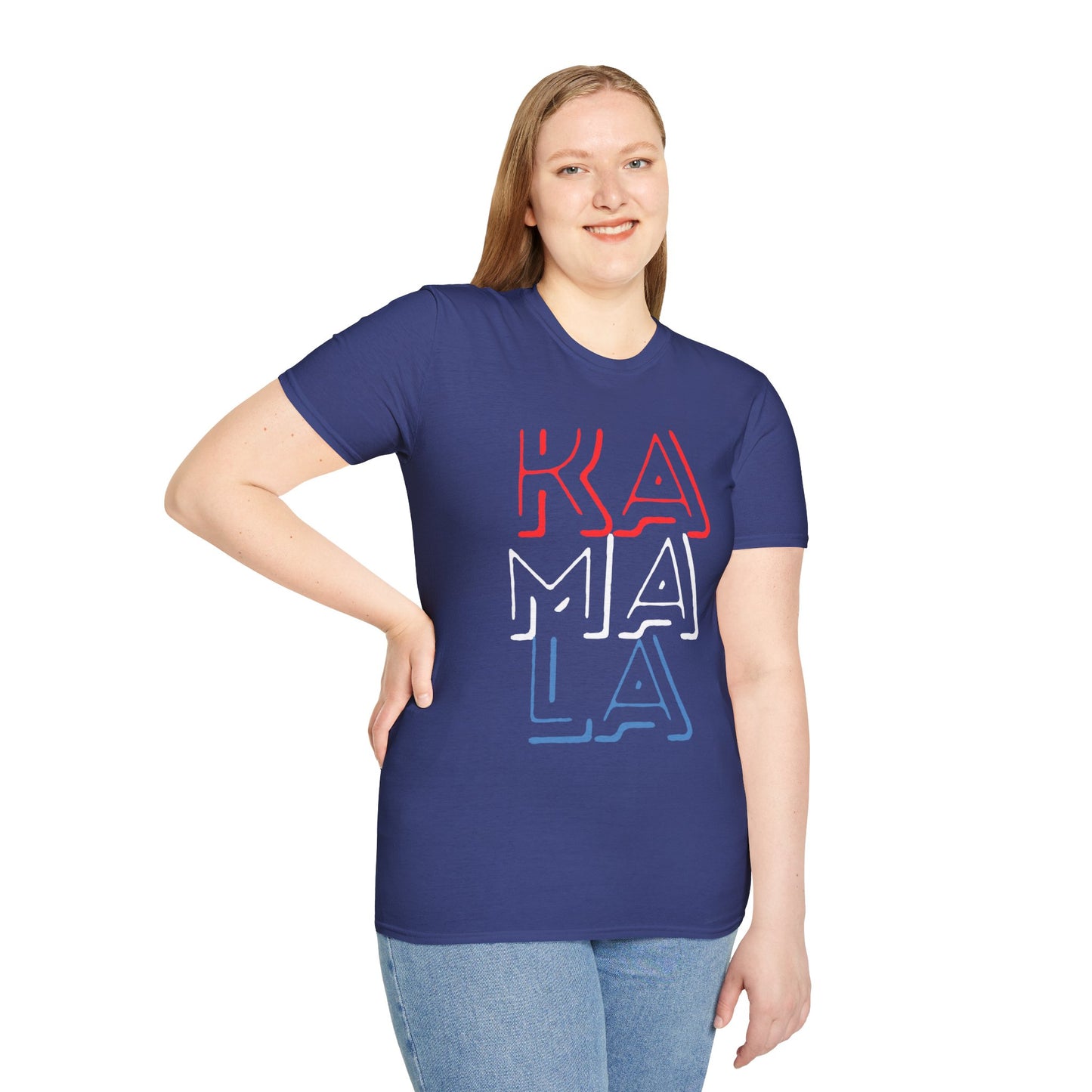 Patriotic Kamala T-Shirt – Red, White, and Blue Statement Tee for Supporters