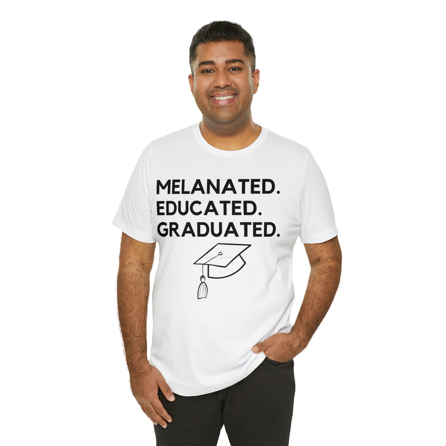 Breaking Barriers: Melanated. Educated. Graduated. Short Sleeve Tee