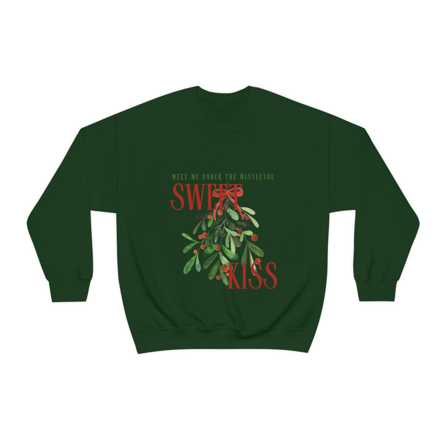 Meet Me Under The Mistletoe for a Sweet Kiss Unisex Crewneck Sweatshirt