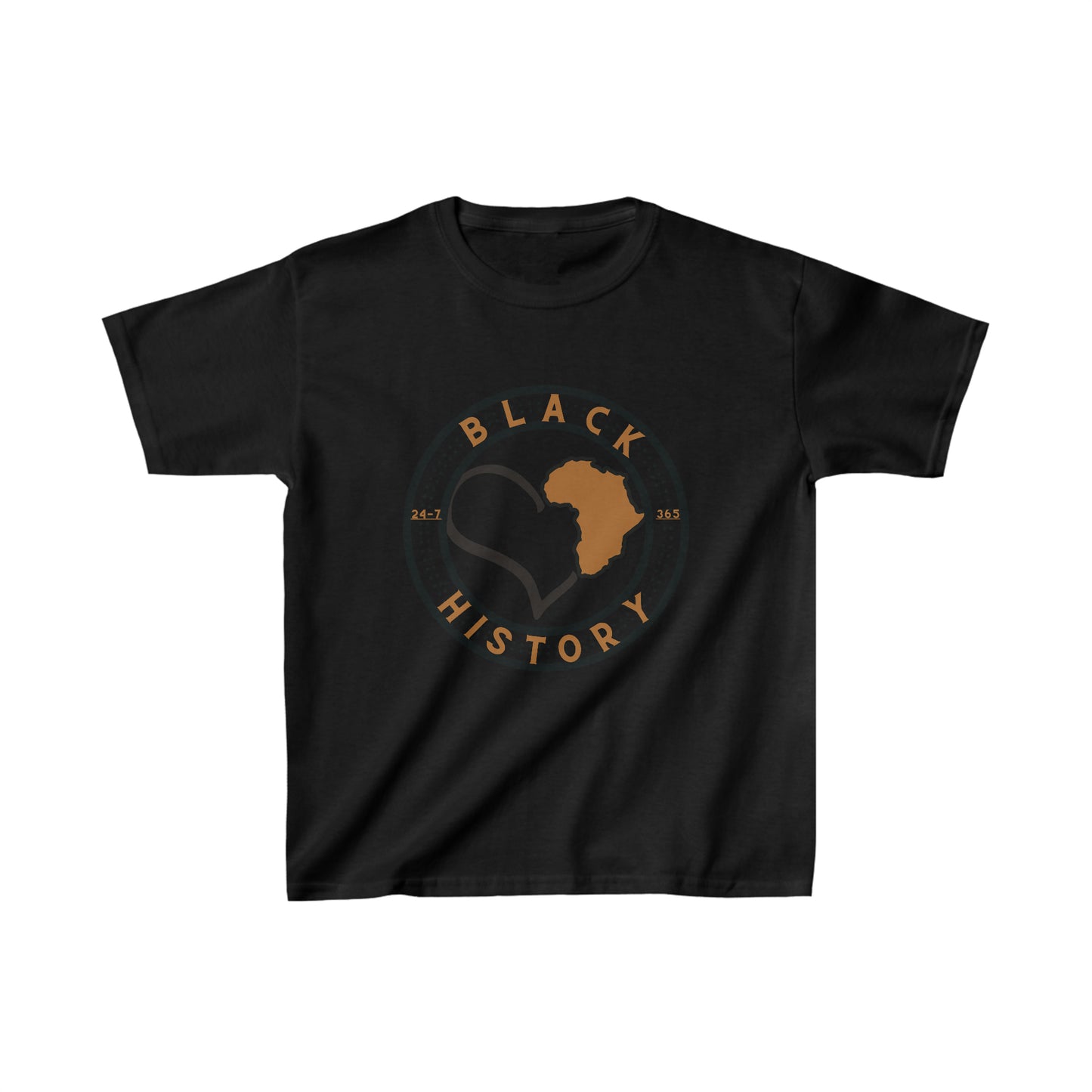 Black History Love 24-7 365 Kids Tee