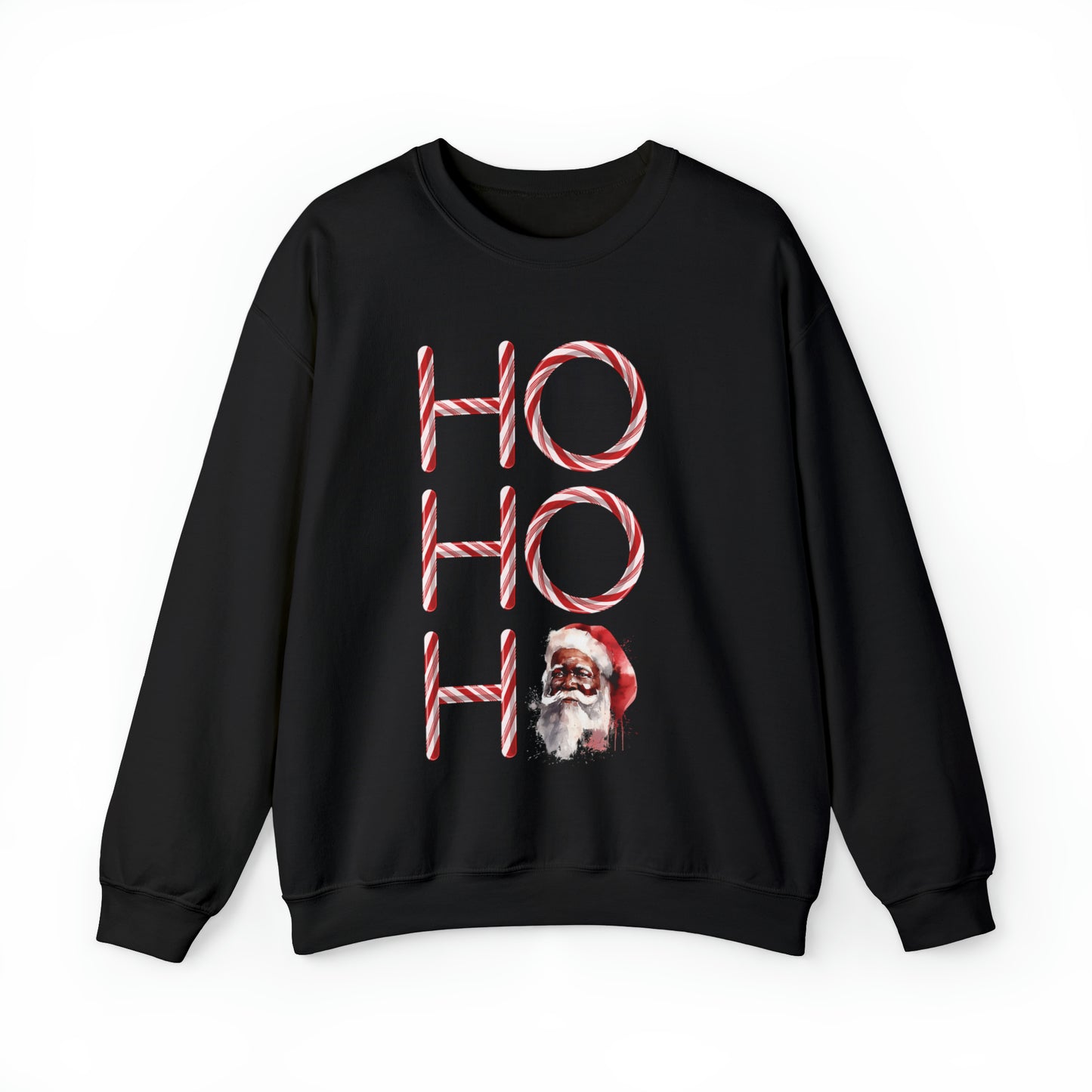 Ho Ho Ho Black Santa  Sweatshirt