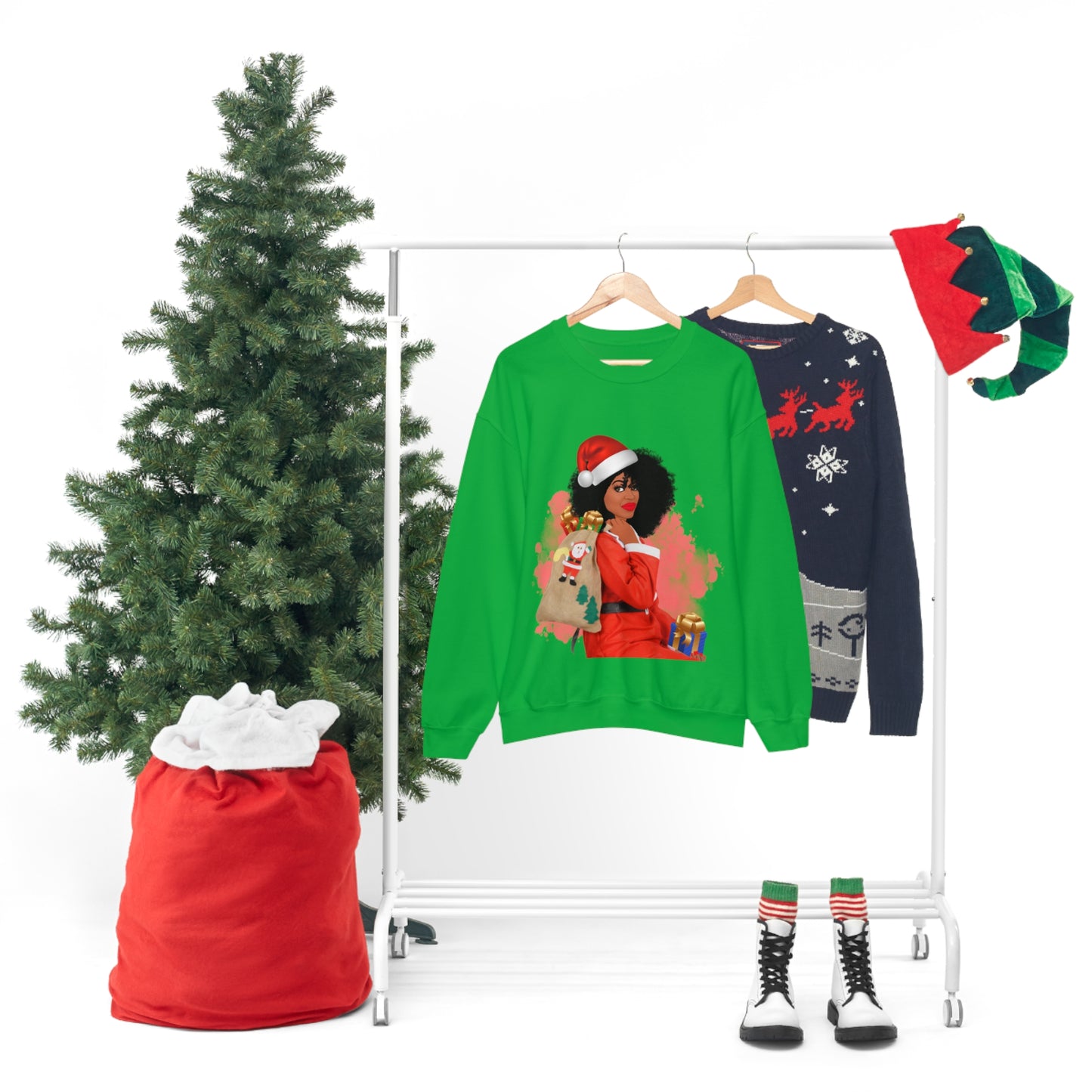 Rich Auntie Claus Cute Unisex Crewneck Sweatshirt