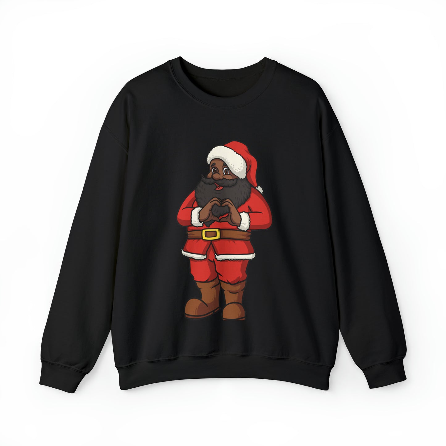 Jolly Old Saint Nick Sweatshirt-Black Santa