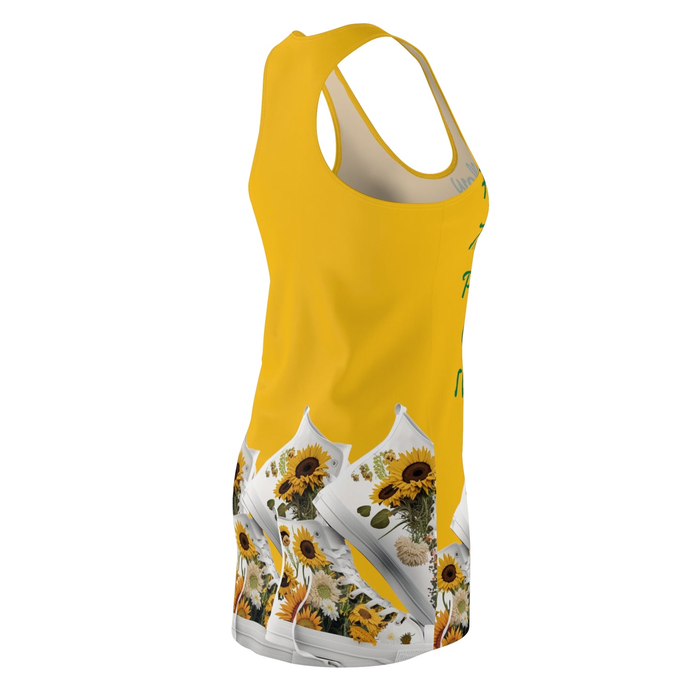 Follow The Path Of The Sun Racerback Sunflower Dress