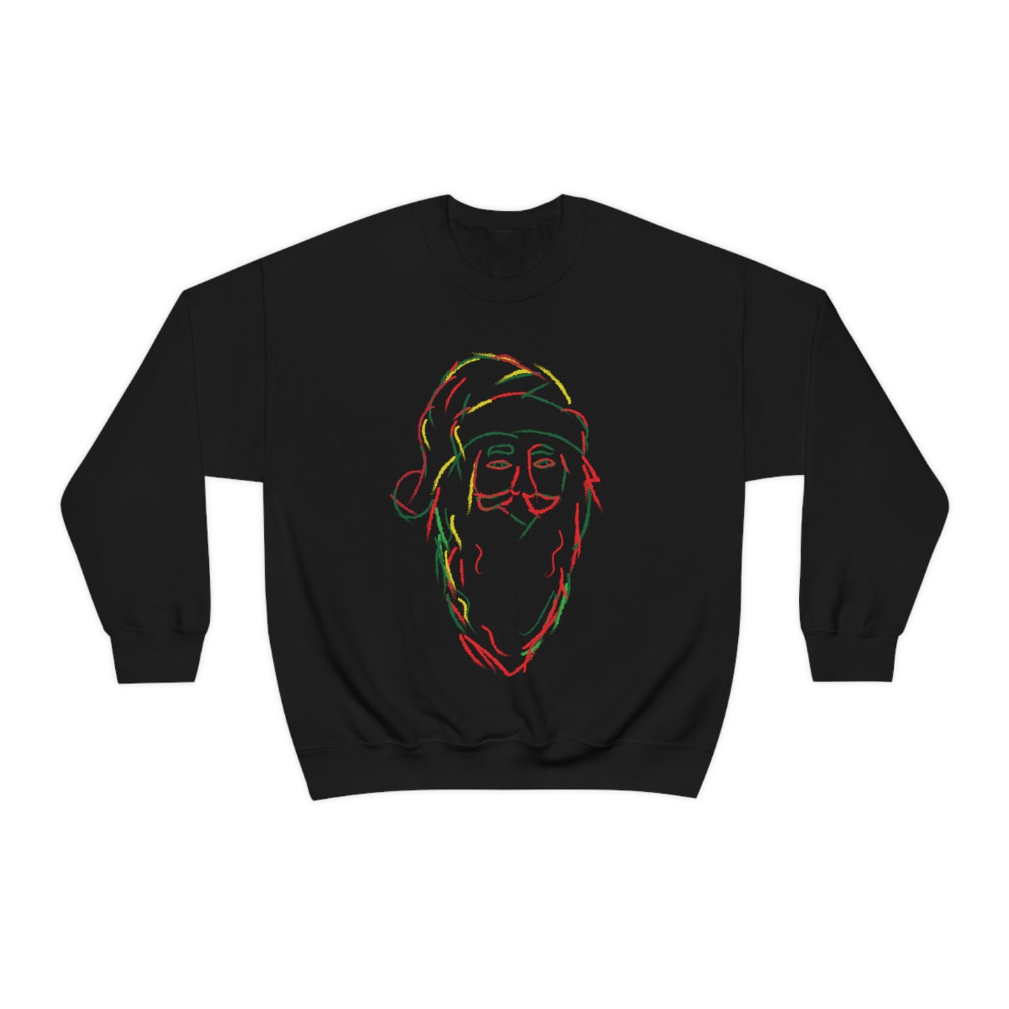 Santa Abstract Sketch Unisex Crewneck Sweatshirt