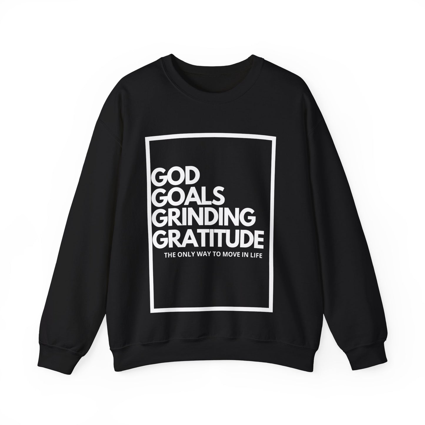 God Goals Grind Gratitude Unisex Heavy Blend™ Crewneck Sweatshirt