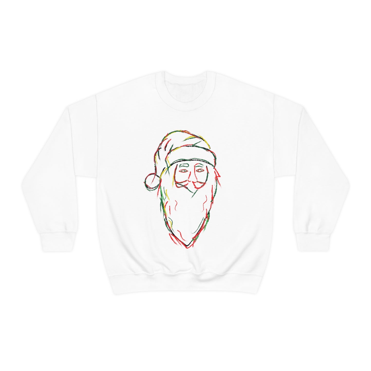 Santa Abstract Sketch Unisex Crewneck Sweatshirt