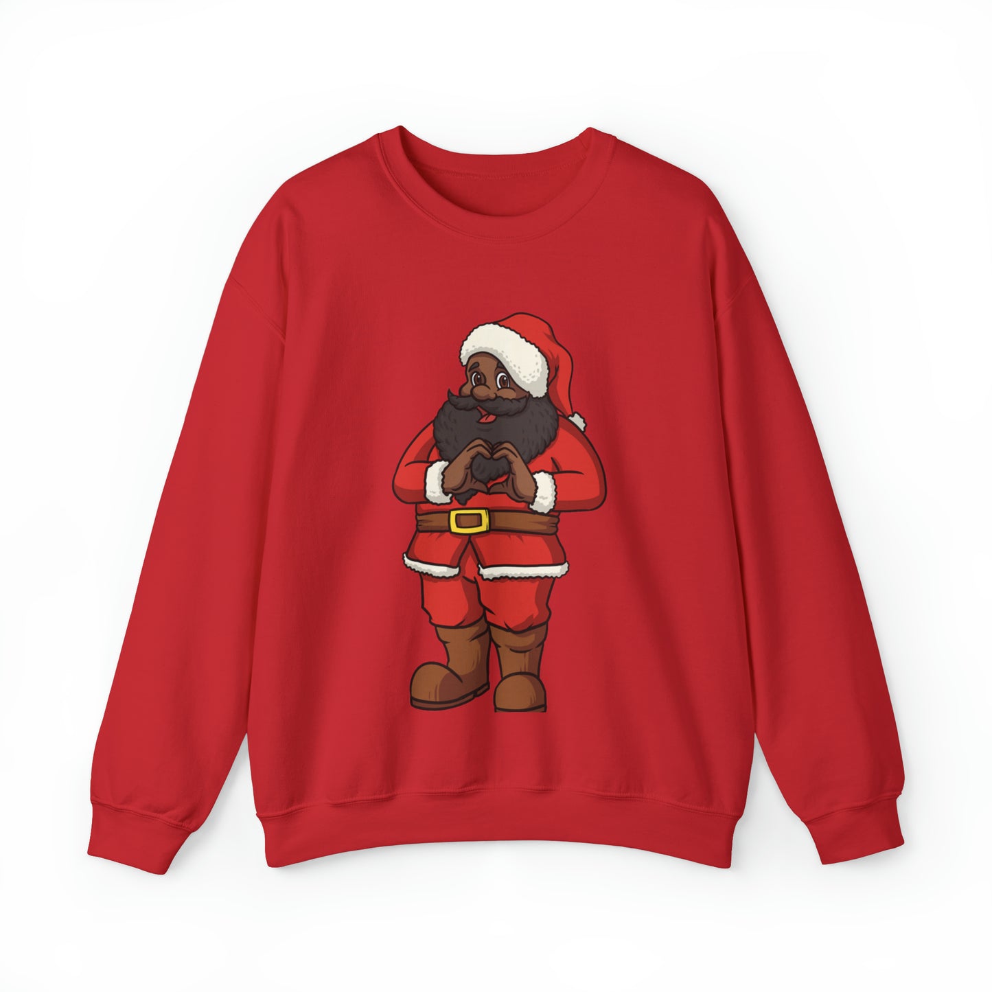 Jolly Old Saint Nick Sweatshirt-Black Santa