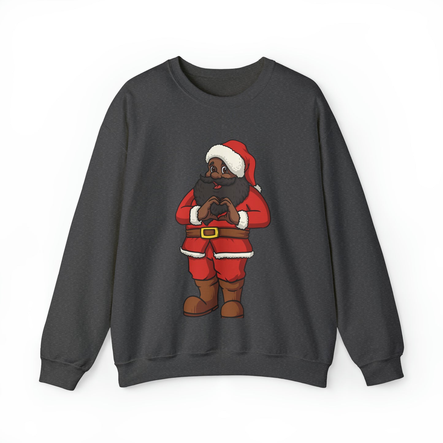 Jolly Old Saint Nick Sweatshirt-Black Santa