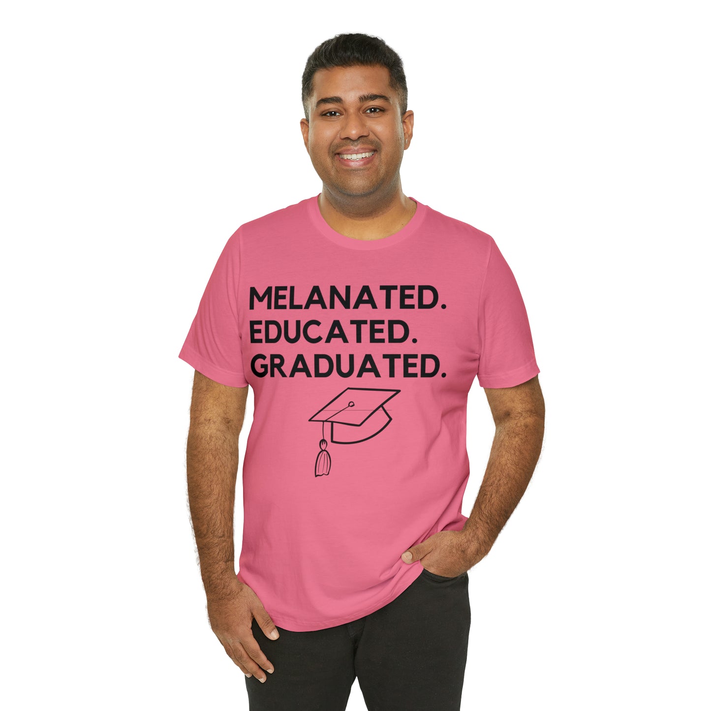 Breaking Barriers: Melanated. Educated. Graduated. Short Sleeve Tee