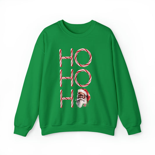 Ho Ho Ho Black Santa  Sweatshirt