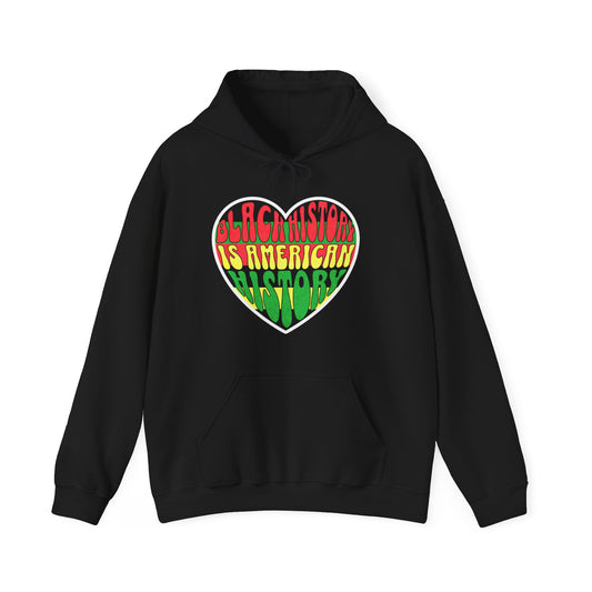 Black History Is American History Heart Hoodie