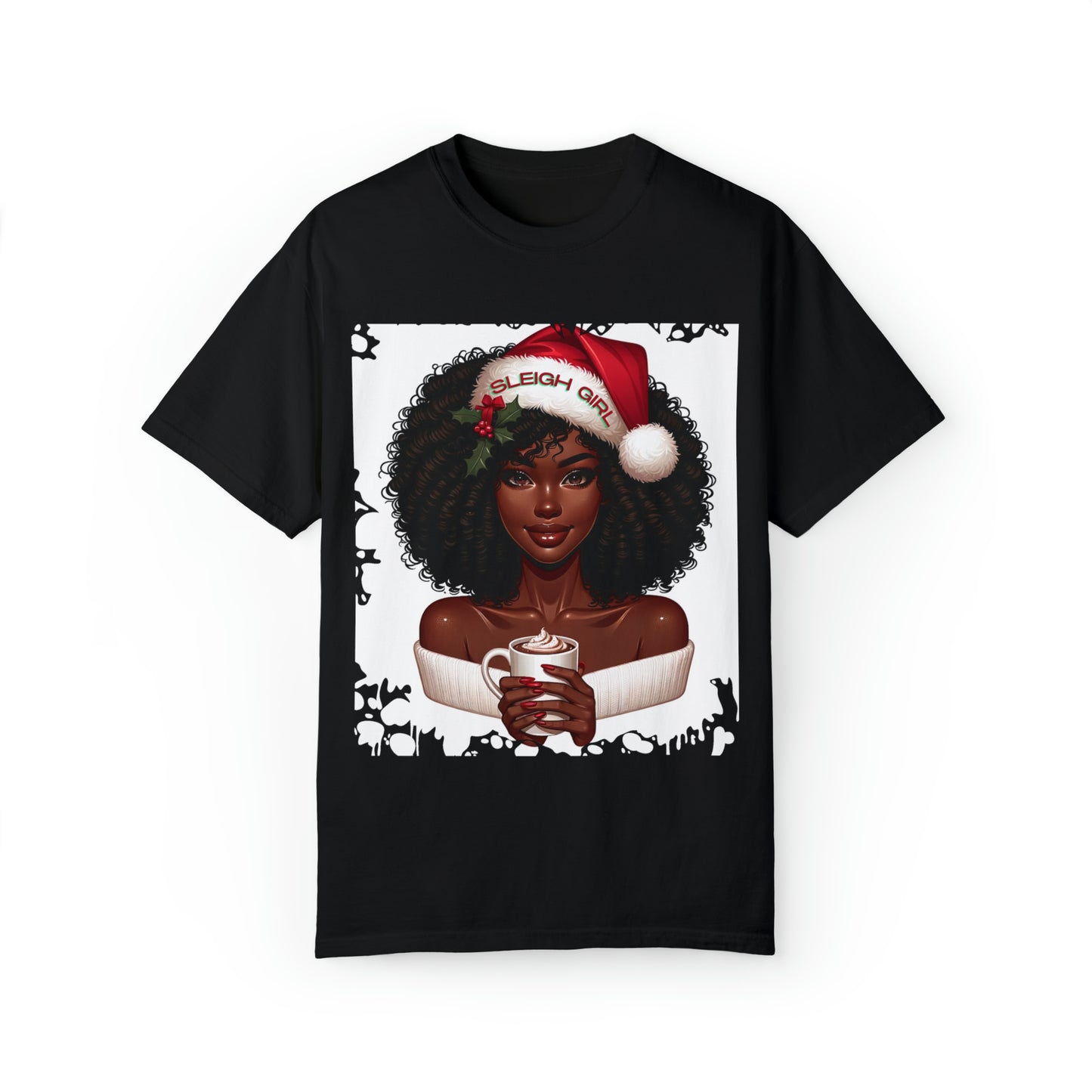 Mocha Magic:  Sleigh Girl Short Sleeve Christmas Tee