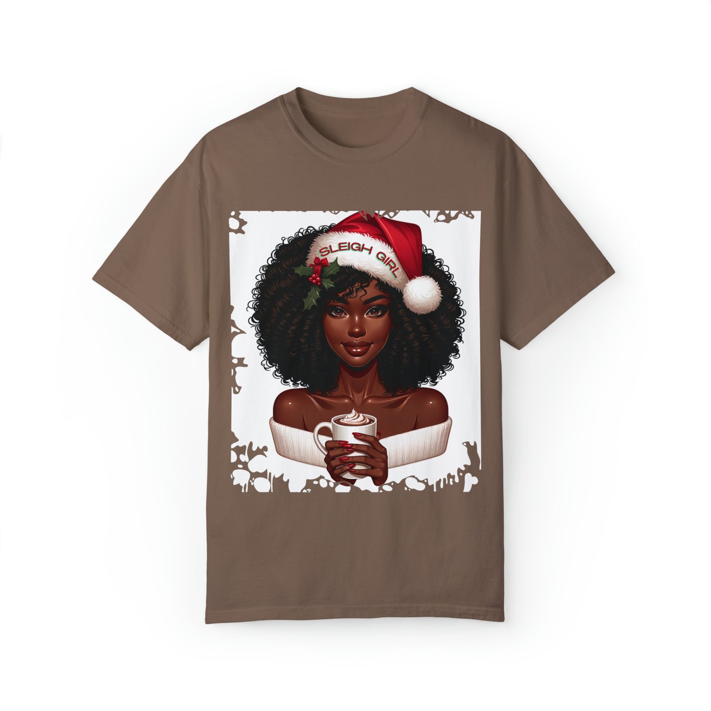 Mocha Magic:  Sleigh Girl Short Sleeve Christmas Tee