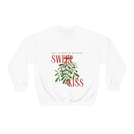 Meet Me Under The Mistletoe for a Sweet Kiss Unisex Crewneck Sweatshirt