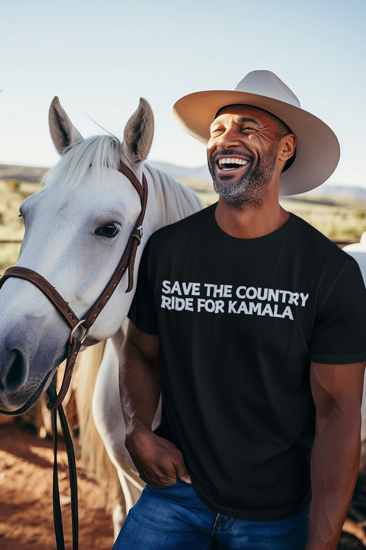 Save the Country, Ride for Kamala T-Shirt – Fun Patriotic Statement Tee