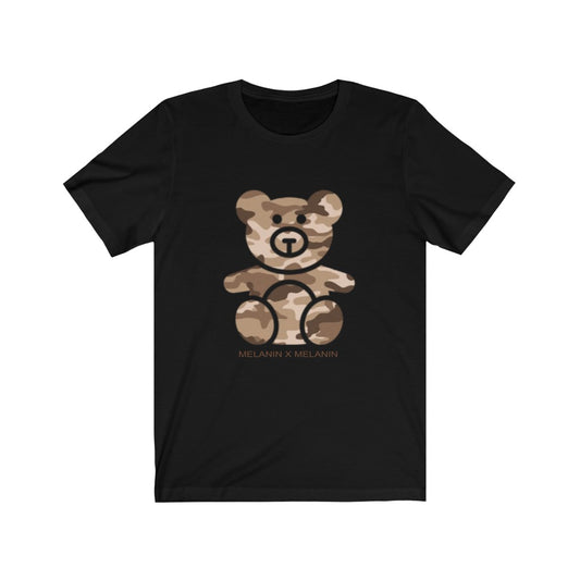 Melanated Camo Teddy Bear Unisex Jersey Short Sleeve Tee