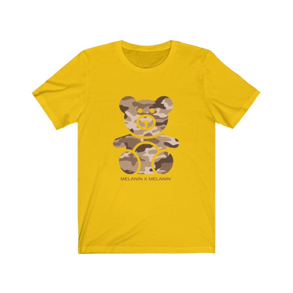 Melanated Camo Teddy Bear Unisex Jersey Short Sleeve Tee