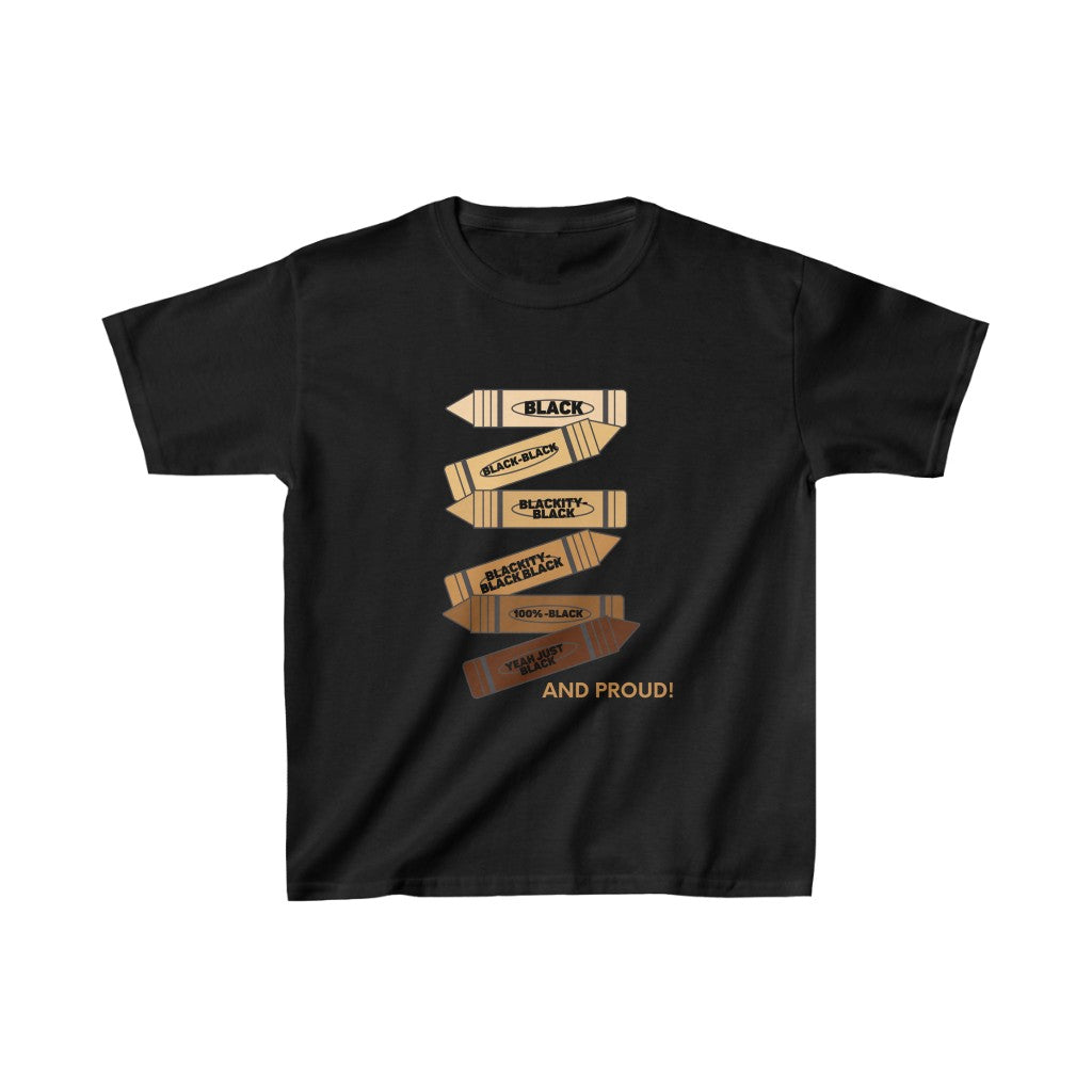 Blackity Black Black Black Shades of Colors Kids Tee