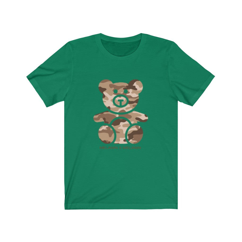 Melanated Camo Teddy Bear Unisex Jersey Short Sleeve Tee