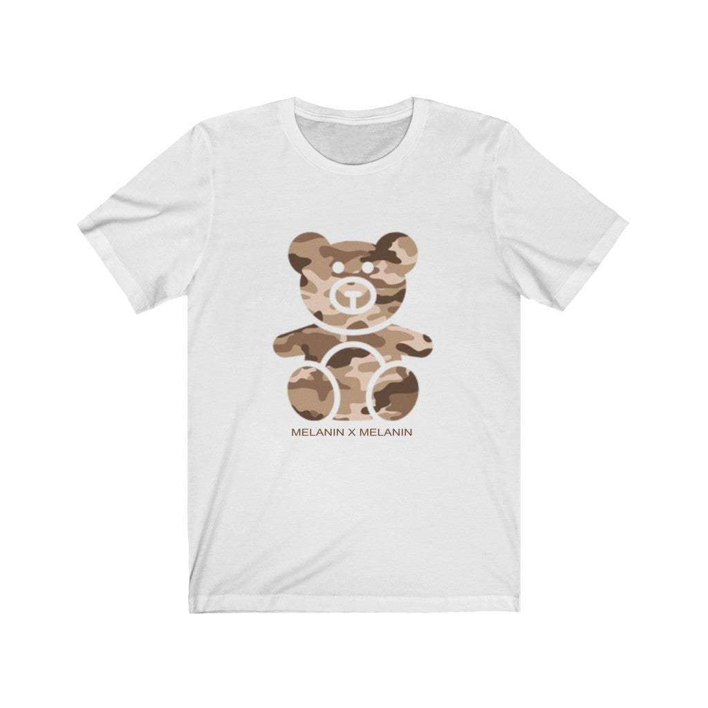 Melanated Camo Teddy Bear Unisex Jersey Short Sleeve Tee