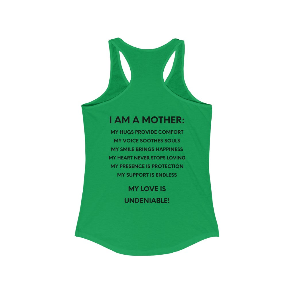 Mother-Mommy-Mama-Madre Mother's Appreciation Women's Racerback Tank Slim Fit