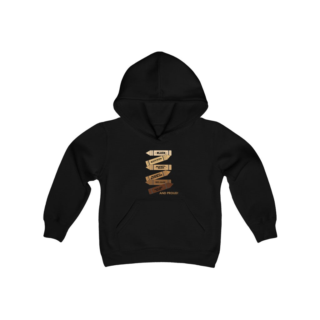 Blackity Black Black Black Youth Hooded Sweatshirt