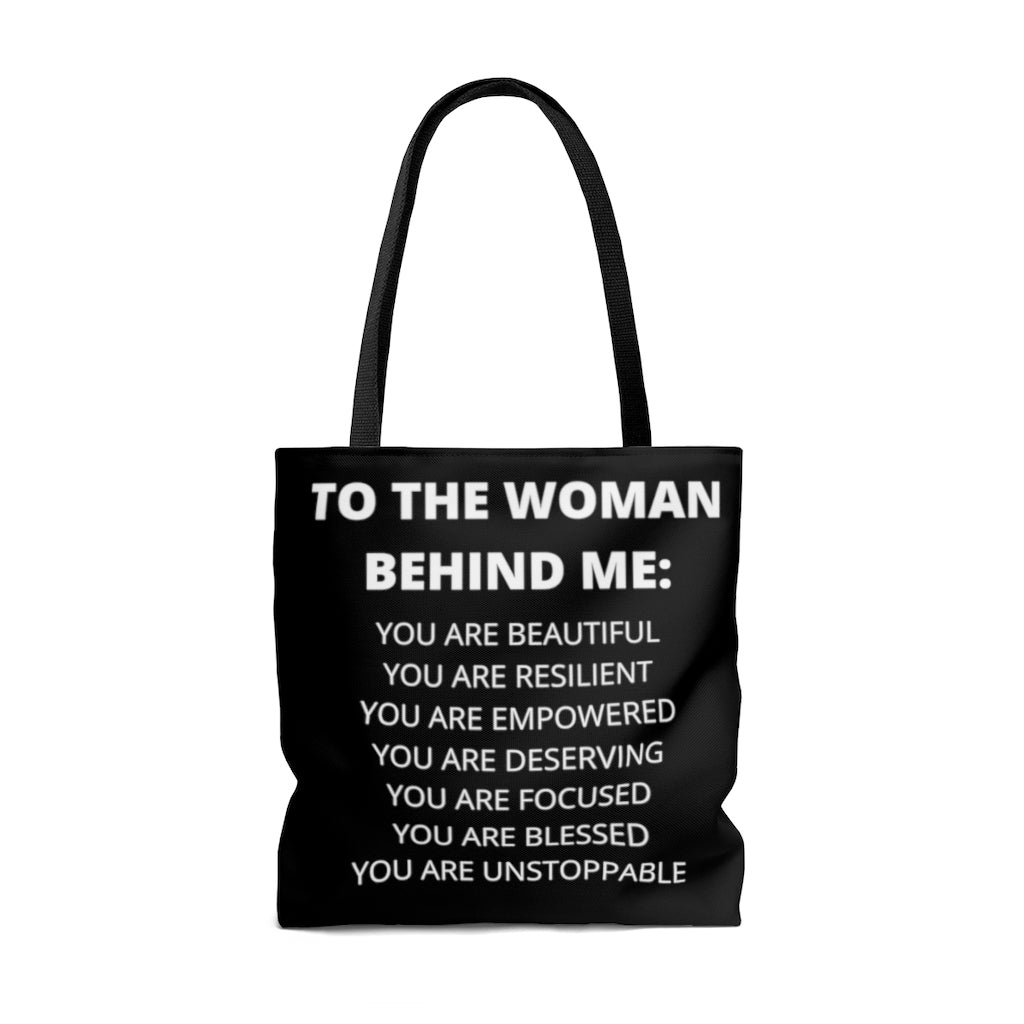 To The Woman Behind Me Shopping Tote Bag