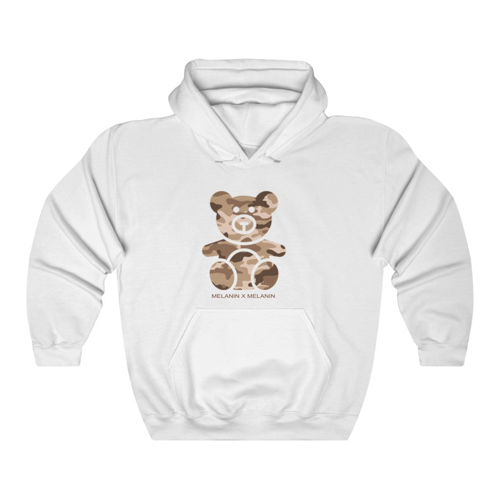 Melanated Camo Teddy Bear Hoodie Sweatshirt