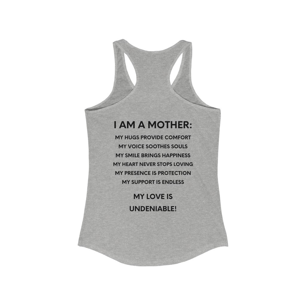 Mother-Mommy-Mama-Madre Mother's Appreciation Women's Racerback Tank Slim Fit