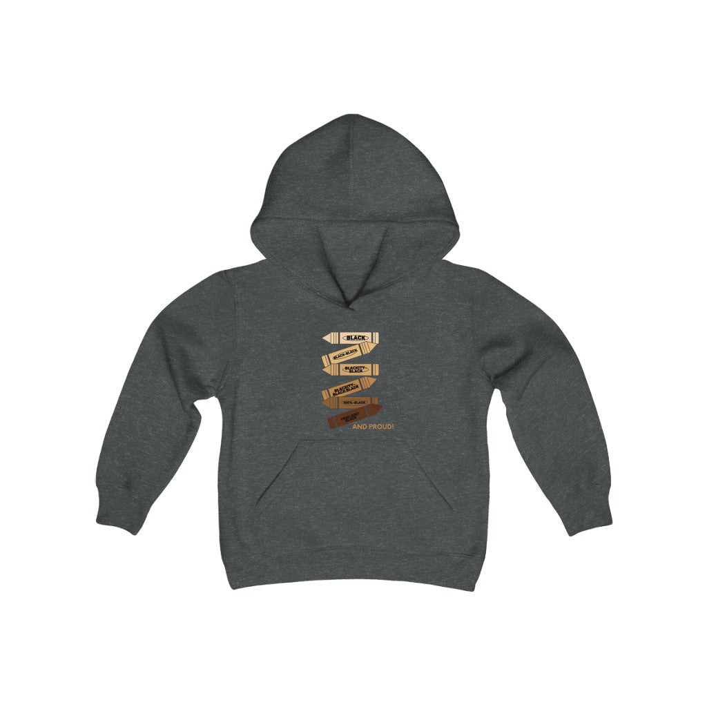 Blackity Black Black Black Youth Hooded Sweatshirt