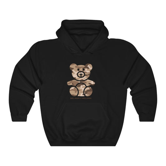 Melanated Camo Teddy Bear Hoodie Sweatshirt