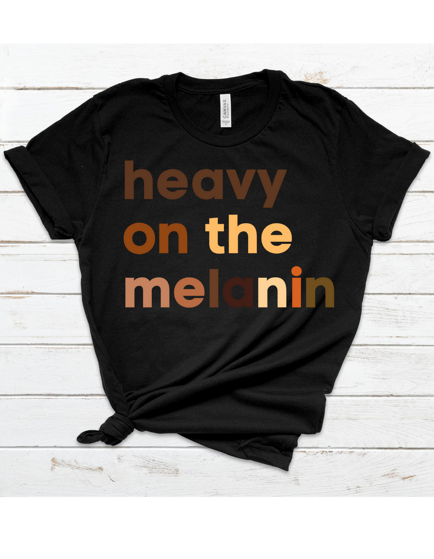 HEAVY ON THE MELANIN SHADES UNISEX TEE